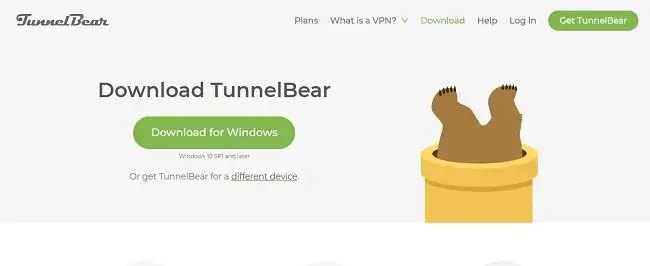 Tunnelbear Free VPN for laptop