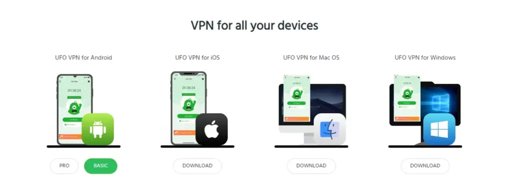 UFO VPN for multiple devices